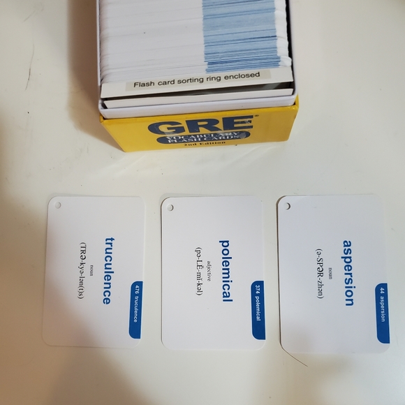 Barron's GRE Vocabulary Flash Cards - Cards, 2nd EDITION - Picture 3 of 6